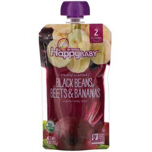 Детское пюре из черных бобов свеклы банана 2 этап 6+ мес. Happy Family Organics (Baby Food) 113 г купить в Киеве и Украине