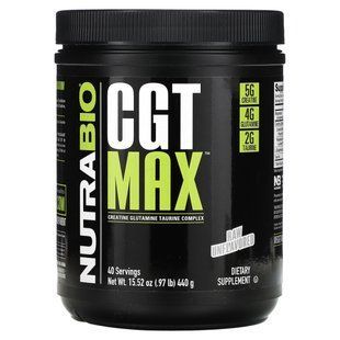 NutraBio, CGT MAX, Raw Unflavored, 0.97 lb (440 g) купить в Киеве и Украине