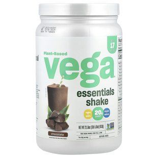 Vega, Plant-Based Essentials Shake, Chocolate, 1 lb 5.6 oz (613 g) купить в Киеве и Украине