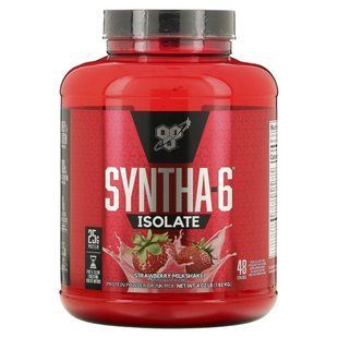 BSN, Syntha-6 Isolate, Protein Powder Drink Mix, Strawberry Milkshake, 4.02 lbs (1.82 kg) купить в Киеве и Украине