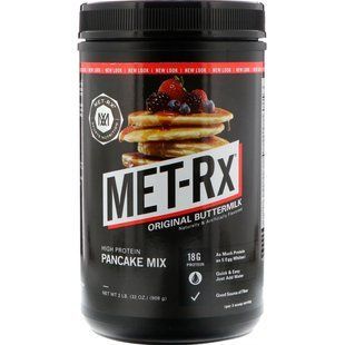 MET-Rx, Смесь для блинов с высоким содержанием протеина, оригинальная пахта, 32 унций (908 г) купить в Киеве и Украине