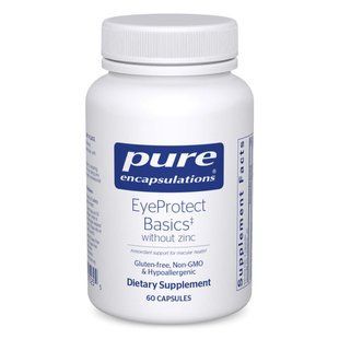 Vitamins for eye protection without zinc Pure Encapsulations (EyeProtect Basics w/o Zinc) 60 capsules