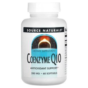 Коэнзим Q10 Source Naturals (Coenzyme Q10) 200 мг 60 гелевых капсул купить в Киеве и Украине