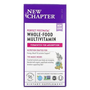 Мультивитаминный комплекс постнатальный New Chapter (Postnatal multivitamin) 96 таблеток купить в Киеве и Украине