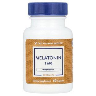 The Vitamin Shoppe, Melatonin, 3 mg, 60 Capsules купить в Киеве и Украине