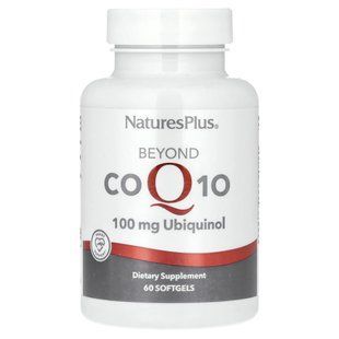 Коэнзим Q10, Убихинол, 100 мг, Beyond CoQ10, Natures Plus, 60 гелевых капсул купить в Киеве и Украине