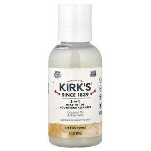 Kirk's, 3-In-1 Head To Toe Nourishing Cleanser, Citrus Twist, 2 fl oz (60 ml) купить в Киеве и Украине