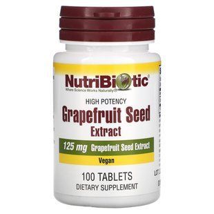 Екстракт насіння грейпфрута NutriBiotic (Grapefruit Seed Extract) 125 мг 100 таблеток