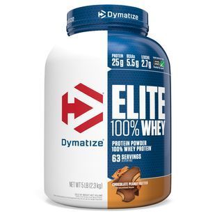 Elite100% Whey Protein, chocolate and peanut butter, Dymatize Nutrition, 2.3 kg