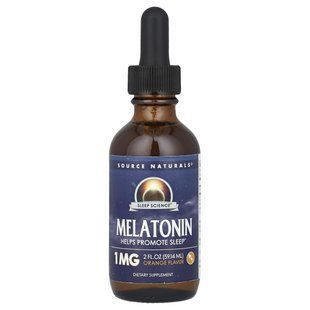 Source Naturals, Melatonin, Orange , 1 mg , 2 fl oz (59.14 ml) купить в Киеве и Украине