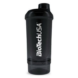 BioTech, Shaker Wave + 2 in 1, 500 ml, black купить в Киеве и Украине