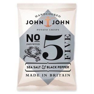 Чипсы картофельные с морской солью и черным перцем John & John 150 г купить в Киеве и Украине