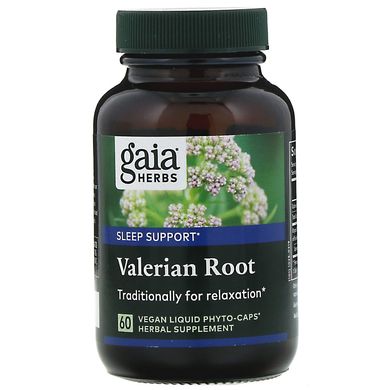 Корень валерианы Gaia Herbs (Valerian Root) 450 мг 60 капсул купить в Киеве и Украине
