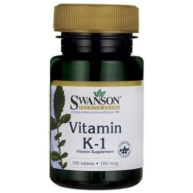 Витамин К1 Swanson (Vitamin K-1) 100 мкг 100 таблеток купить в Киеве и Украине