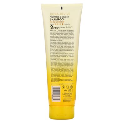 Відновлювальний шампунь для сухого і неслухняного волосся з ананасом і імбиром Giovanni (2chic Pineapple and Ginger Ultra-Revive Shampoo) 250 мл