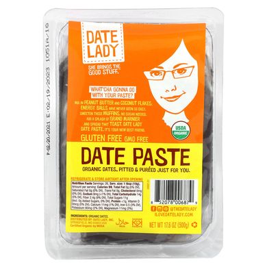 Date Lady, фінікова паста, 17,6 унцій (500 г)