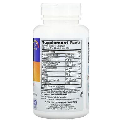 Digest, комплекс ферментів, Enzymedica, 180 капсул