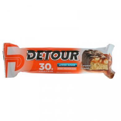 Detour Whey Protein Bar 12 bars with peanut and caramel flavor