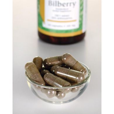 Черника - дополнительная сила, Bilberry - Extra Strength, Swanson, 60 капсул купить в Киеве и Украине
