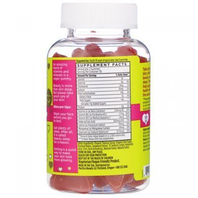Жувальні цукерки для краси, сфокусовані на шкірі, зі смаком кавуна, Beauty Gummies, #No Filter, Skin FocusedPacifica, 60 жувальних цукерок