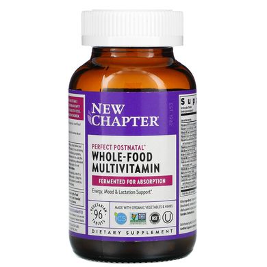 Мультивитаминный комплекс постнатальный New Chapter (Postnatal multivitamin) 96 таблеток купить в Киеве и Украине