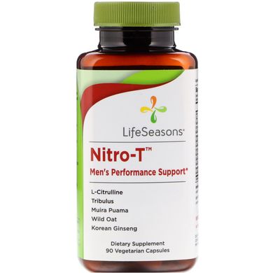 Підтримка продуктивності для чоловіків Nitro-T, LifeSeasons, 90 вегетаріанських капсул