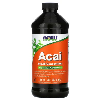 Асаї концентрат Now Foods (Acai Liquid Concentrate) 473 мл