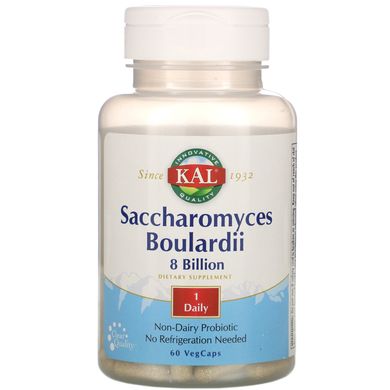 Сахароміцети Буларді, Saccharomyces Boulardii, KAL, 8 мільярдів, 60 вегетаріанських капсул