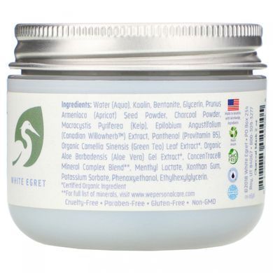Угольная маска, White Egret Personal Care, 2 жидких унции (59 мл) купить в Киеве и Украине