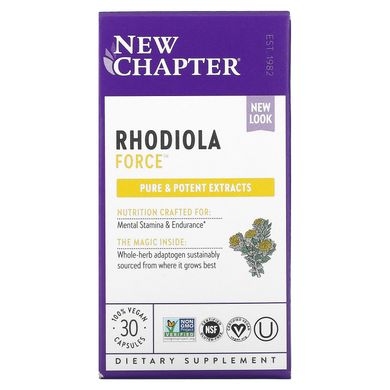 Родиола розовая экстракт New Chapter (Rhodiola Force 300) 30 капсул купить в Киеве и Украине