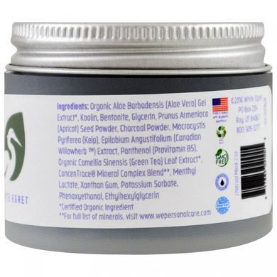 Угольная маска, White Egret Personal Care, 2 жидких унции (59 мл) купить в Киеве и Украине