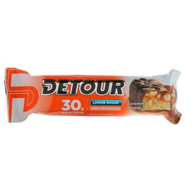 Батончики из сывороточного белка Detour (Whey Protein Bar) 12 батончиков со вкусом арахиса и карамели купить в Киеве и Украине