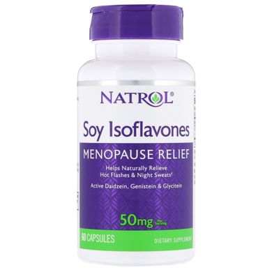 Ізофлавони сої, Soy Isoflavone, Natrol, 50 мг, 60 капсул