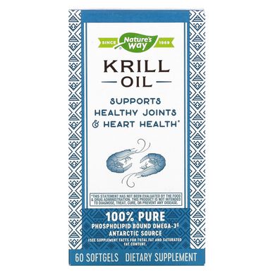 Масло криля Nature's Way (Krill Oil) 500 мг 60 капсул