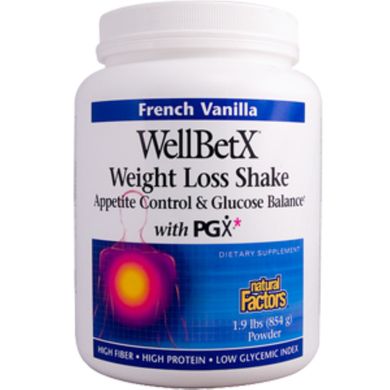 WellBetX, Засіб для схуднення, французька ваніль, Natural Factors, 1,9 фунтів (854 г)