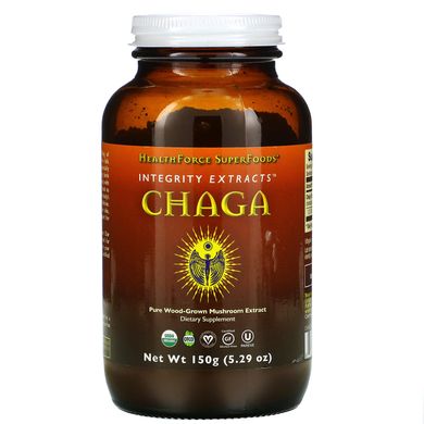 Чага, Integrity Extracts Chaga, HealthForce Superfoods, 150 г