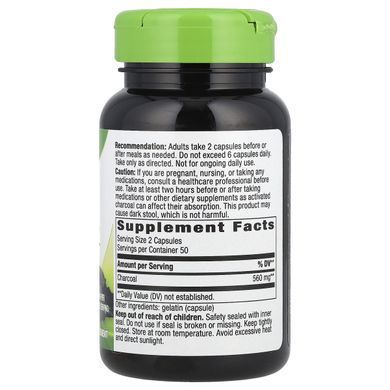 Активированный уголь Nature's Way (Charcoal Activated) 560 мг 100 капсул купить в Киеве и Украине
