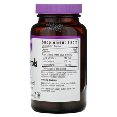 Рослинні стерини, Bluebonnet Nutrition, 500 мг, 90 капсул