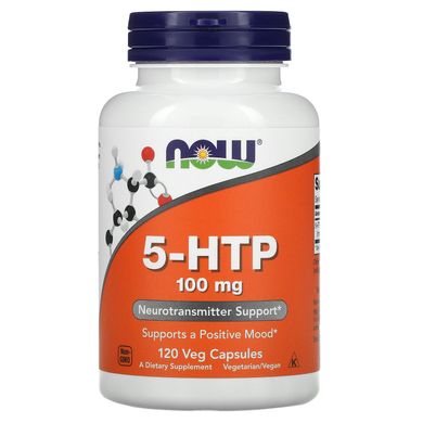 Гідрокситриптофан Now Foods (5-HTP) 100 мг 120 капсул