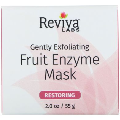 Нежно отшелушивающая, фруктовая ферментная маска, Gently Exfoliating, Fruit Enzyme Mask, Reviva Labs, 55 г купить в Киеве и Украине