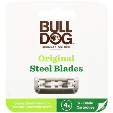 Заправка оригинальных стальных лезвий Bulldog Skincare For Men (Original Steel Blades Refill Four 5-Blade Cartridges) 4 картриджа с 5 лезвиями купить в Киеве и Украине