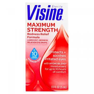 Lubricant, eye drops for redness, sterile, maximum strength, 0.5 fluid ounces (15 ml)