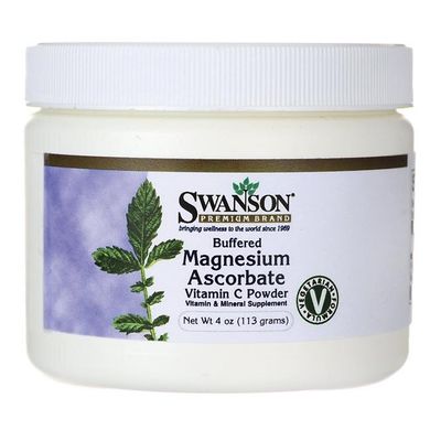 Аскорбат магнію з вітаміном С Swanson (Buffered Magnesium Ascorbate Vitamin C Powder) 113 г