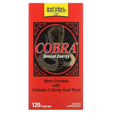 Сексуальная энергия Cobra, Natural Balance, 120 растительных капсул купить в Киеве и Украине