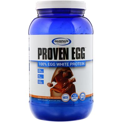 Перевірений 100% білок яєчного білка, солона карамель, Gaspari Nutrition, 900 г