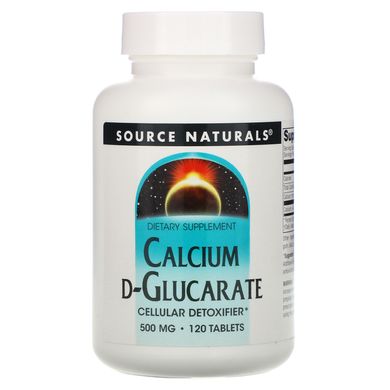 Кальцій з Д-глюкаратом, Calcium D-Glucarate, Source Naturals, 500 мг, 120 таблеток
