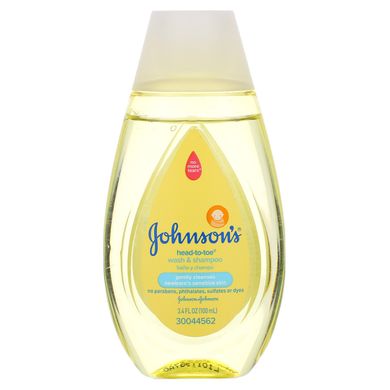 Мило і шампунь, Johnson's Head-To-Toe Wash & Shampoo, Johnson & Johnson, 100 мл