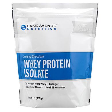 Ізолят сироваткового білка, вершковий шоколад, Lake Avenue Nutrition, 2 фунта (907 г)
