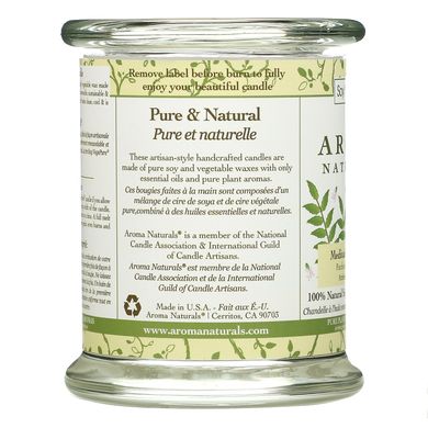 Soy VegePure, На 100% натуральні соєві свічки-стовпчики, для медитації, пачулі і ладан, 8, Aroma Naturals, 8 унцій (260 г)