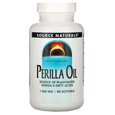 Періллова олія, Perilla Oil, Source Naturals, 1000 мг, 90 гелевих капсул